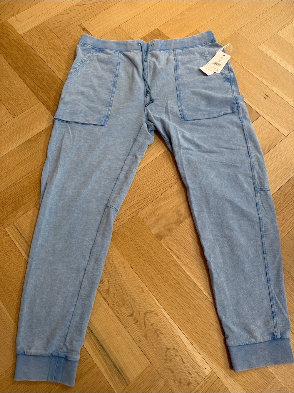 NWT DKNY Light Blue Jogger Pants with Front Pockets